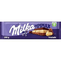 Foto van Milka mmmax chocolade reep triolade 280g bij jumbo