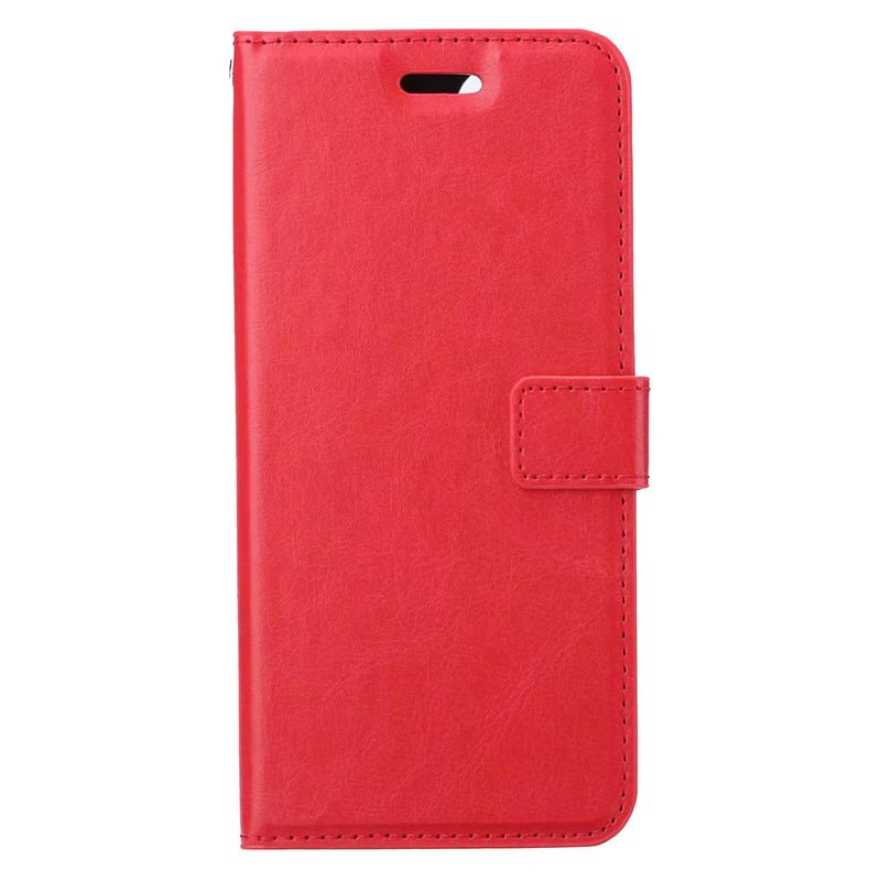 Foto van Basey xiaomi 12x hoesje bookcase hoes flip case book cover - xiaomi 12x hoes book case hoesje - rood