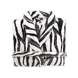 Foto van Zo! home badjas zebra - zwart/wit - xl