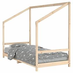 Foto van Vidaxl kinderbedframe 90x190 cm massief grenenhout