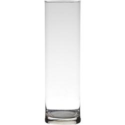 Foto van Glazen bloemen cylinder vaas/vazen 30 x 9 cm transparant - vazen