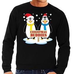 Foto van Foute kersttrui / sweater pinguin vriendjes zwart voor heren - kersttruien l (52)