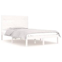 Foto van Vidaxl bedframe massief hout wit 140x190 cm