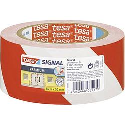 Foto van Tesa premium 58131-00000-01 markeringstape tesa signal rood, wit (l x b) 66 m x 50 mm 1 stuk(s)