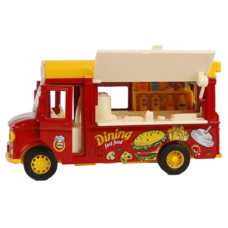 Foto van Toys amsterdam foodtruck hamburger junior 11 cm rood/geel 2-delig