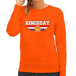 Foto van Kingsday sweater oranje voor dames - koningsdag truien s - feesttruien