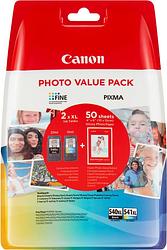 Foto van Canon pg-540xl/cl-541xl photo value pack + canon pp-201 fotopapier