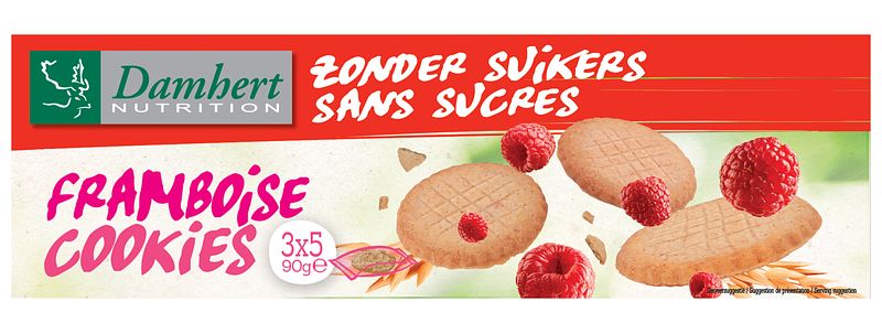 Foto van Damhert framboise cookies suikervrij