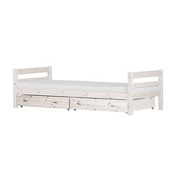 Foto van Flexa basic hit kinderbed 1-persoonsbed 90*200 cm, incl. 2 lades, wit.