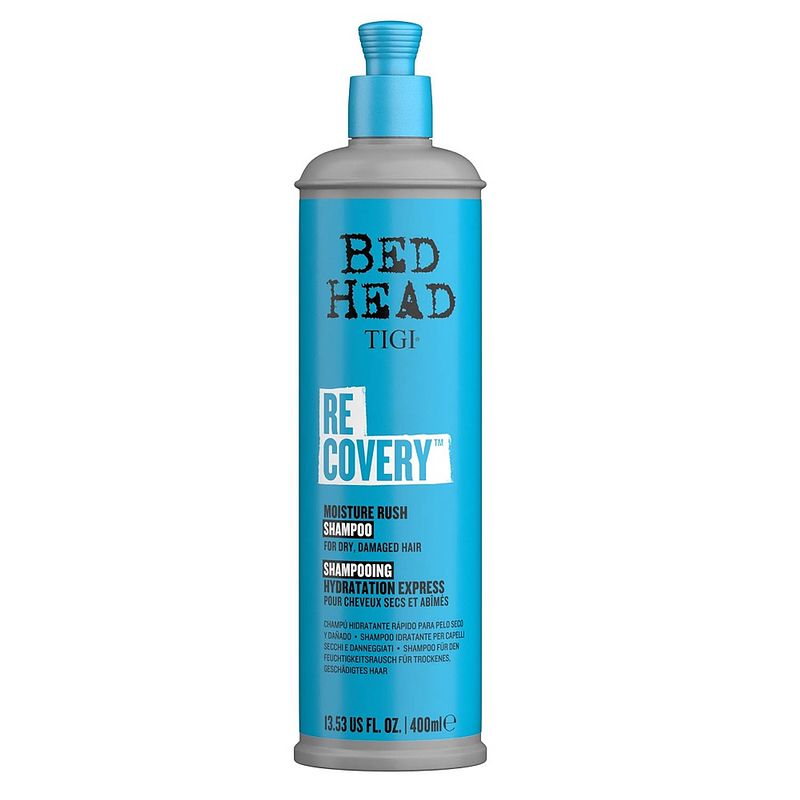 Foto van Bed head recovery moisture rush shampoo hydraterende shampoo voor droog en beschadigd haar 400ml