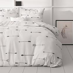 Foto van Dekbedovertrek risma dekbedovertrek - lits-jumeaux (240x220 cm) - wit polyester-katoen - dessin: - sleeptime elegance - dekbed-discounter.nl