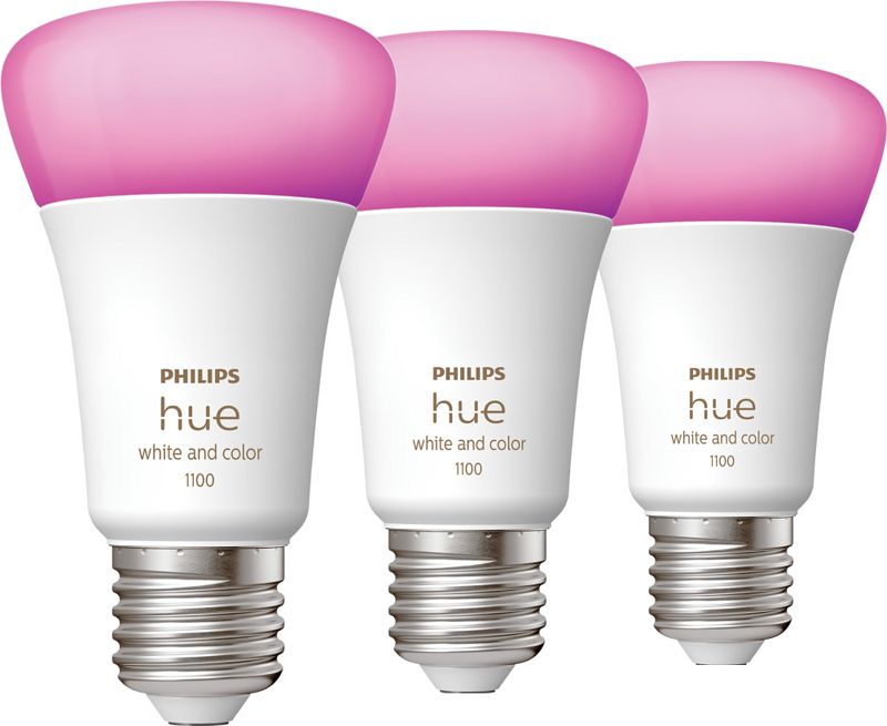 Foto van Philips hue white and color e27 1100lm 3-pack