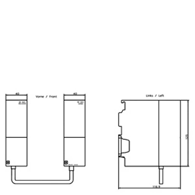 Foto van Siemens 6es7365-0ba01-0aa0 6es73650ba010aa0 plc-verbinding