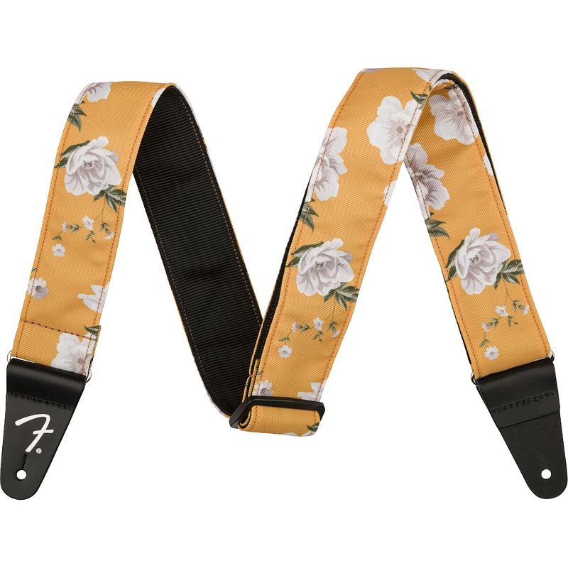 Foto van Fender floral strap marigold 2 inch gitaarband