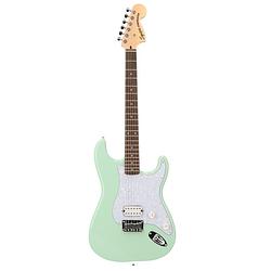 Foto van Squier fsr affinity series stratocaster h ht surf green elektrische gitaar