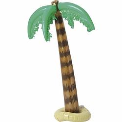 Foto van 2x opblaasbare palmboom 90 cm
