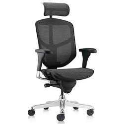 Foto van Comfort bureaustoel enjoy classic2 (met hoofdsteun) - mesh zitting - zwart