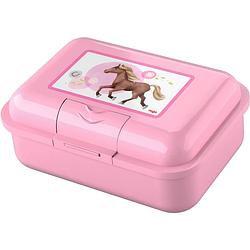 Foto van Haba broodtrommel paarden junior 12 x 17 cm roze