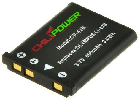 Foto van Chilipower li-40b / li-42b accu voor olympus - 800mah