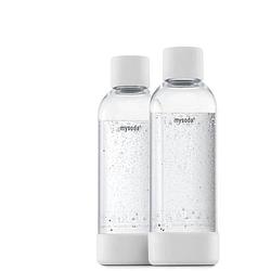 Foto van My soda 2pb10f-w - pak met 2 witte pet- en biocomposietflessen van 1 liter
