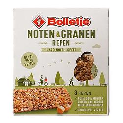 Foto van Bolletje graanrepen noten granen hazelnoot spelt 120g bij jumbo