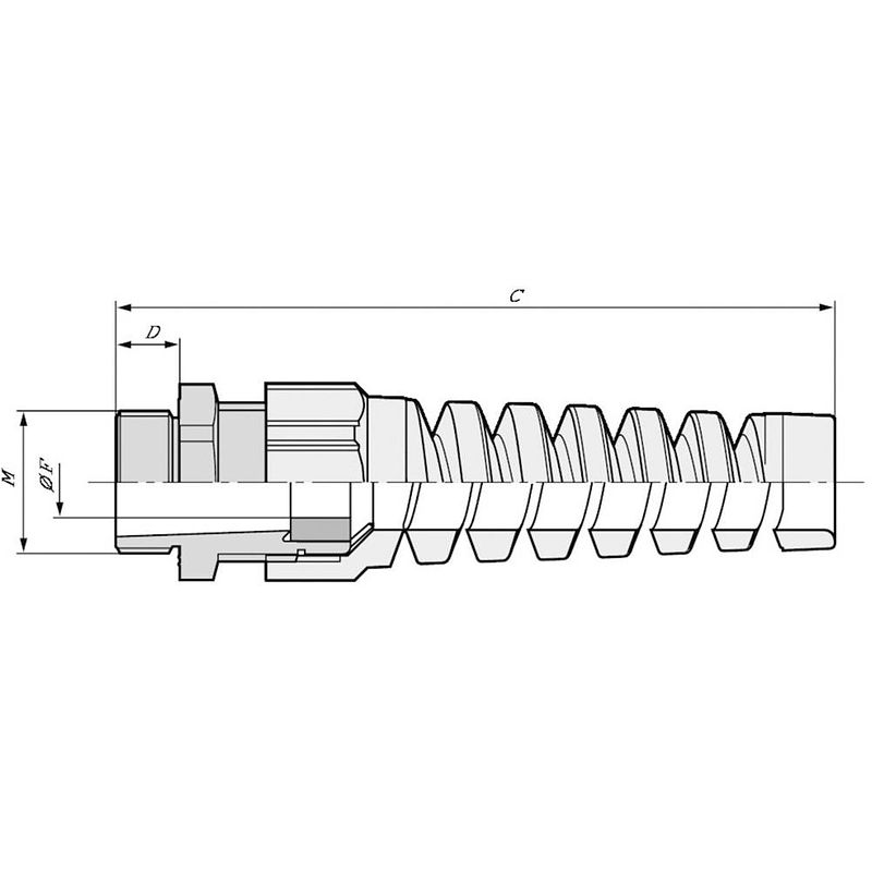 Foto van Lapp 53017840 wartel met beschermspiraal m25 polyamide zwart (ral 9005) 25 stuk(s)