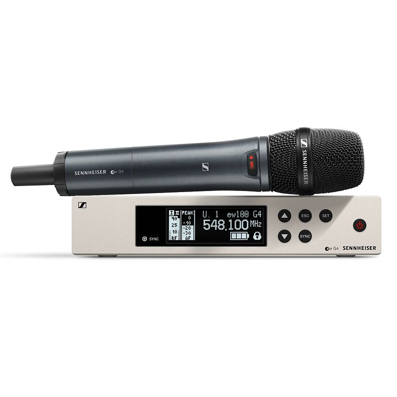 Foto van Sennheiser ew 100 g4-865-s-b handheld draadloos (626-668 mhz)