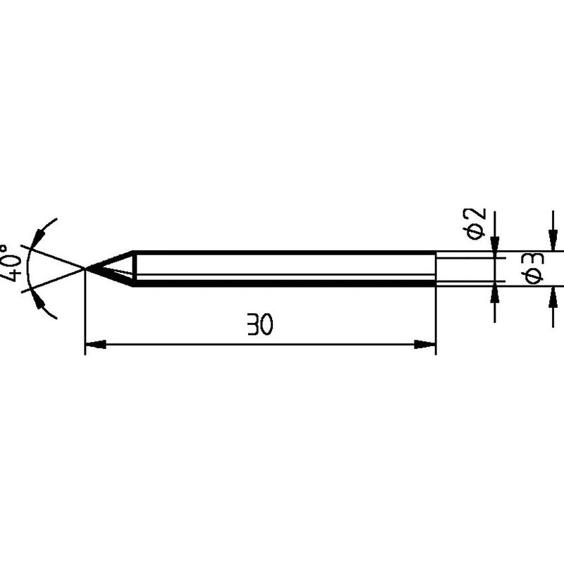 Foto van Ersa 012 bd soldeerpunt potloodvorm grootte soldeerpunt 0.3 mm inhoud: 1 stuk(s)