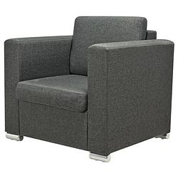 Foto van Vidaxl fauteuil stof donkergrijs