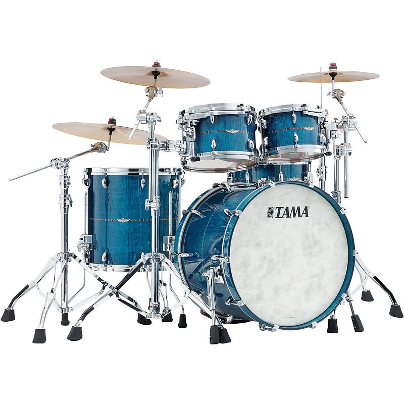 Foto van Tama tm42rzss-sbm star maple satin blue metallic 4-delige shellset