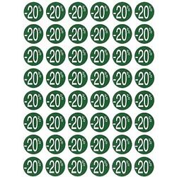 Foto van Agipa kortinglabel -20%, groen, pak van 192 stuks, verwijderbaar