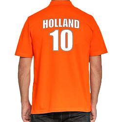 Foto van Holland shirt met rugnummer 10 - nederland fan poloshirt / outfit voor heren xl - feestshirts