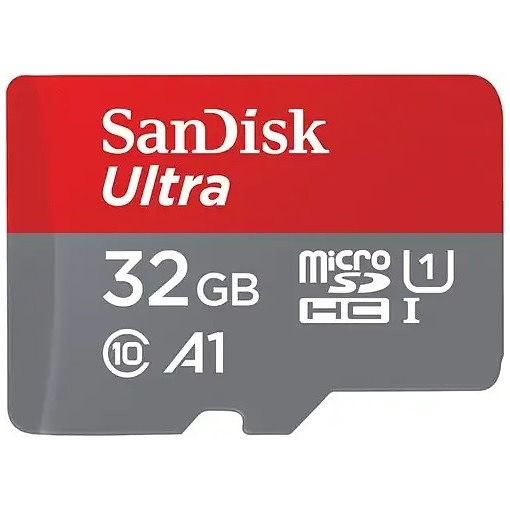 Foto van Sandisk microsdhc ultra android 32gb 120mb/s class 10 a1 - 2pak micro sd-kaart grijs