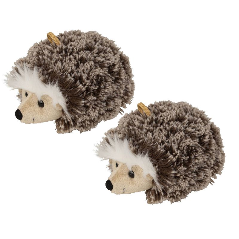 Foto van Egel knuffel van zachte pluche - 2x - 17 cm zittend - knuffeldieren speelgoed - knuffeldier