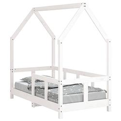 Foto van Vidaxl kinderbedframe 70x140 cm massief grenenhout wit