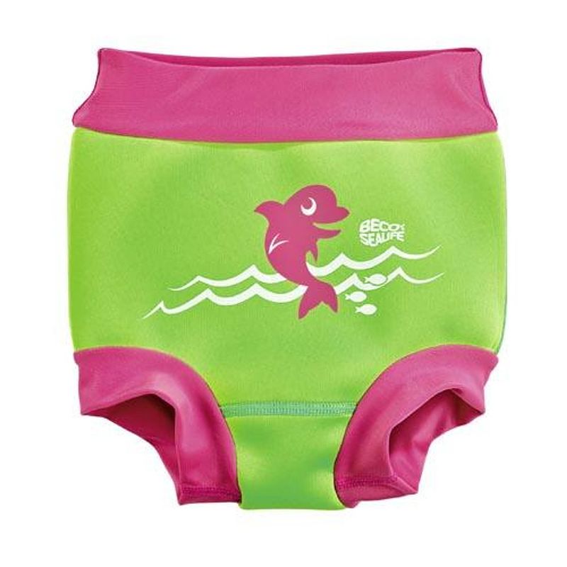 Foto van Beco zwemluier sealife junior neopreen groen/roze maat m