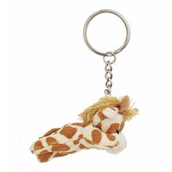 Foto van Pluche sleutelhangers giraffe knuffel 6 cm - knuffel sleutelhangers