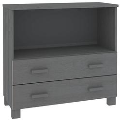 Foto van Vidaxl dressoir hamar 85x35x80 cm massief grenenhout donkergrijs