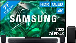 Foto van Samsung qd oled 77s95c (2023) + soundbar