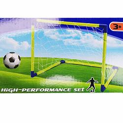 Foto van 1x voetbalgoals/voetbaldoelen 80 x 60 x 40 cm buitenspeelgoed - voetbaldoel