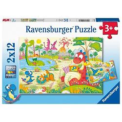 Foto van Ravensburger puzzel lievelingsdino 2x12 stukjes