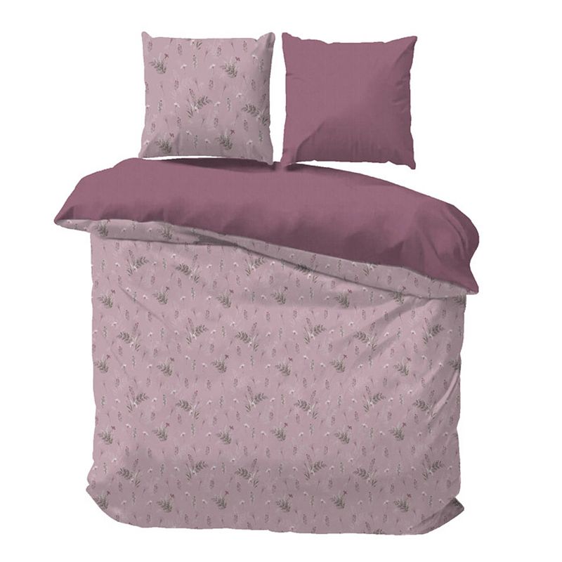 Foto van Isleep dekbedovertrek debby - roze - lits-jumeaux xl 260x200/220 cm