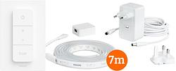 Foto van Philips hue lightstrip plus white & color 7m basisset + draadloze dimmer