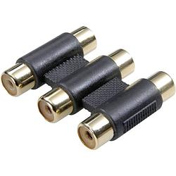 Foto van Speaka professional sp-7870664 cinch audio adapter [3x cinch-koppeling - 3x cinch-koppeling] zwart