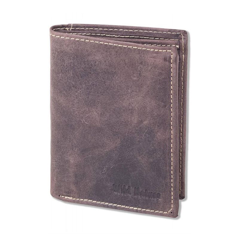 Foto van Wild nature hoge billfold portemonnee leer bruin