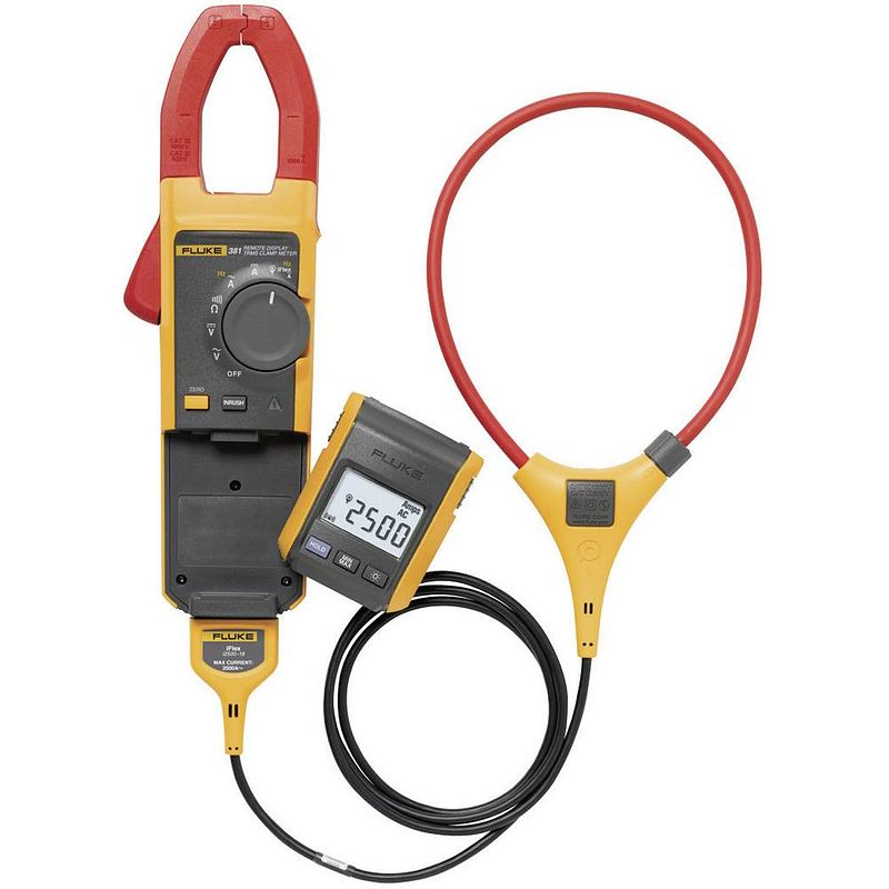 Foto van Fluke 381 stroomtang, multimeter digitaal cat iii 1000 v, cat iv 600 v weergave (counts): 6000