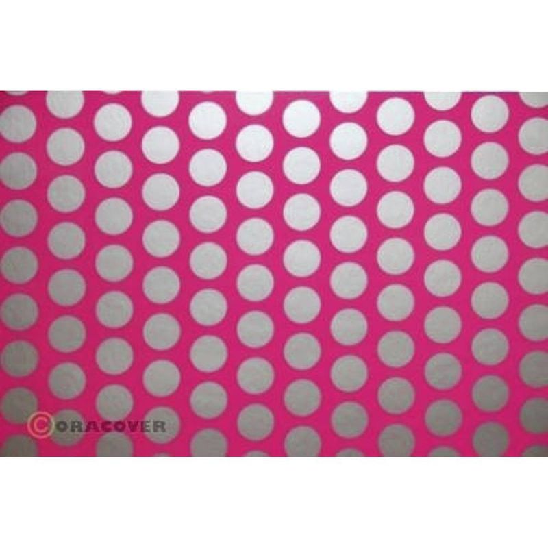 Foto van Oracover 41-014-091-010 strijkfolie fun 1 (l x b) 10 m x 60 cm neon-roze-zilver (fluorescerend)