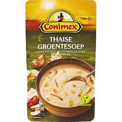 Foto van Conimex thaise groentesoep 570ml aanbieding bij jumbo | 2 stazakken 570 ml