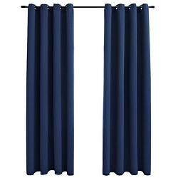 Foto van The living store gordijnen - 140x225 cm - blauw 100% polyester