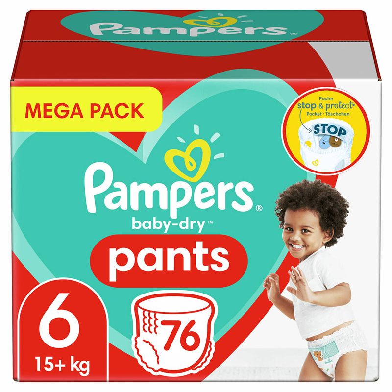 Foto van Pampers - baby dry pants - maat 6 - mega pack - 76 luierbroekjes